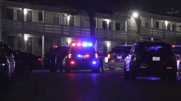 Police investigate an apartment complex shooting scene on San Antonio's Southeast Side