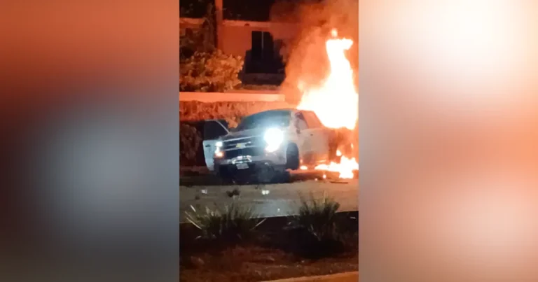Burned vehicle after a police pursuit ended in a rollover crash in Azusa