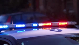 Santa Rosa police vehicle parked near a street after a traffic stop